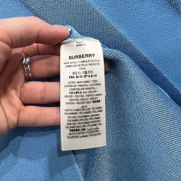 $1890 Burberry Blue Bandage Slim Fit Bodycon Orietta Mini Dress size XXS - Picture 10 of 13